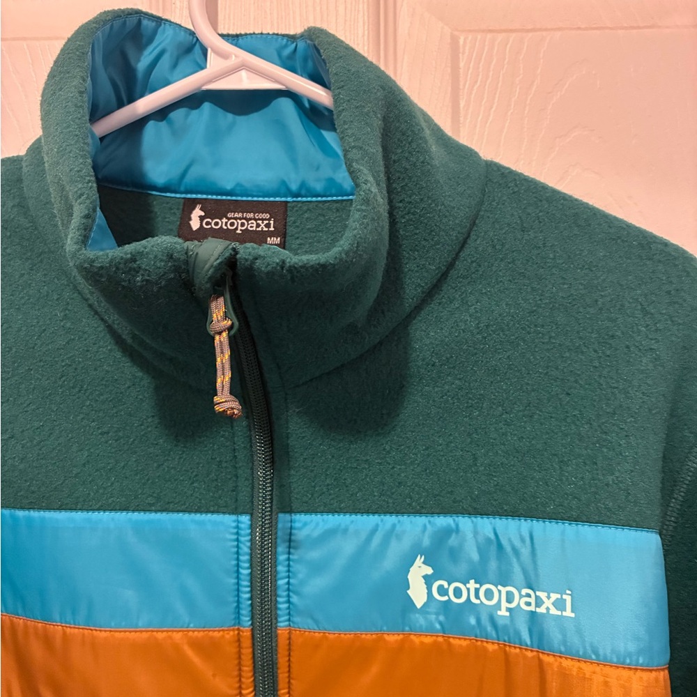 Cotopaxi Men’s Fleece Sweater - Teal, Blue, Orange